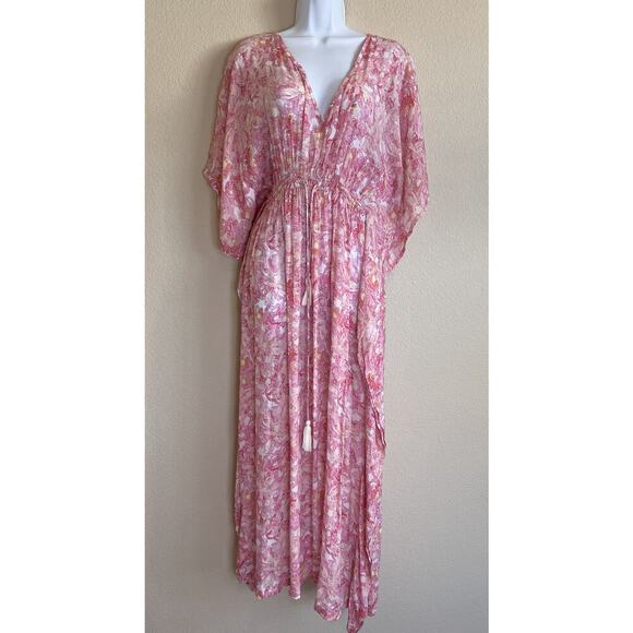 Anthropologie Rujuta Sheth Kaftan Maxi Dress Womens One Size Vacation Summer - Picture 2 of 10